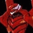 A split-frame contact sheet showing a red anime character on the left and pixelated text on the right against black backgrounds.