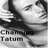 A four- of grayscale and color images showing a person in various poses with text reading 'Charming Tatum' on the top-left
