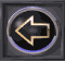 Six circular icons arranged in two of three, each featuring a left-pointing arrow with a glowing outline on a dark background