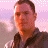 A 48x48 pixel animated contact sheet showing two frames of a Battlestar Galactica-themed buddy icon with a character portrait and spaceship logo.