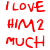 Static 50x50 pixel buddy icon featuring red text on white background with three lines of stylized lettering.