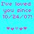 Pixelated text reads "I've loved you since 10/24/07!" in pink on cyan background with two of four small icons below