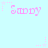Light blue background with repeating pink text 'Sandy' and small star symbols in a pattern