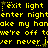 Yellow pixelated text on black background repeats phrases with star symbols and cursor-like marks.