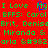Red background with green pixelated text listing names and "BFFS:" with a blue pixelated symbol above the text.