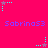 A static image with a bright pink background featuring repeated blue text "Sabrina53" and scattered cyan and purple star-shaped icons with dotted trails.
