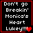 Four identical pixel-art display text with a red heart symbol, each bordered in red on black background