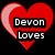 A four- shows a red heart with 'Devon Loves' text, a person with 'Danny Gokey' text, and two views of the same person