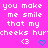 Pixelated text on bright pink background with repeated phrases and heart symbols, featuring white and blue pixel art elements.