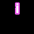 Pixelated text and heart symbol on black background with distinct color-coded elements.