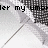 Pixelated static image showing partial text 'ler my umb' above a diagonal line on a light gray background.