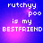 Pixelated text on a purple-to-blue gradient background with pink light effects.