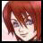 A 48x48 pixel buddy icon featuring a split composition with an anime-style character on the left and text elements on the right, displayed as part of a contact sheet.