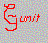 Red pixelated text 'G unit' on a pastel checkered background with light blue, pink, yellow, and gray squares.