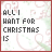 25 identical square with red borders, each displaying text over a festive background
