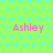 A static image with a bright green background patterned by small cyan stars, featuring repeated pink text "Ashley" in three