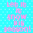 Pixelated pink text on cyan background with white dots, repeating 'Let It Snow Dis season!' in a pattern