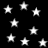 Black background with scattered white stars of varying sizes and brightness levels, some appearing blurred or faded.