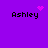 Purple background with four 'Ashley' text labels, each paired with a distinct pixel-art animation element.