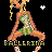 Pixel art of a female character in a green and white checkered dress with orange accents, standing against black background; text "BALLRINA" below.