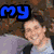 six pixelated images with overlaid text, showing people in various poses and expressions with text reading "my husband is perfect in every way possible"