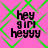Pink background with green diamond lattice pattern and black text 'hey girl heyyy' in pixelated font.