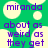 Green background with white circular shapes and purple text reading 'miranda about as weird as they get' in pixelated font.