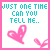 Animated sequence of pink and cyan text with heart symbols, showing gradual fading from full color to near-invisibility