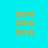 Pixelated orange text 'DEHA' on cyan background with green rectangular overlays in various positions.