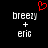 A black background displays two identical pixelated text arrangements with a red heart symbol above the left arrangement.