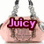 Four distinct buddy icons arranged in a : top-left shows a pink handbag with 'Juicy' text, top-right a person with 'Archuleta' text, bottom-left a peace symbol with 'Peace' text, bottom-right a dancing figure with 'DANCE' text