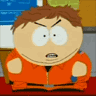 Animated sequence of a cartoon character in an orange jumpsuit with changing facial expressions and eye positions across nine