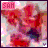 Pixelated red and pink character with dark blue accents in four positions, labeled 'SAM' at top left