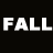 Black background divided into four quadrants with white pixelated text reading FALL OUT BOY in the top-left, top-right, and bottom-left sections.
