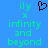 Blue background with green pixelated text reading 'ily', 'x', 'infinity and beyond' arranged vertically, a black heart-shaped icon above the text.