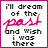 Six display identical text with varying pink 'past' script opacity against a white background, bordered by solid magenta lines