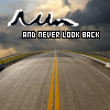 A road stretches toward a cloudy sky with yellow lane markings, overlaid with text and a white logo above.