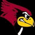A pixelated cartoon bird with a red crest and yellow beak appears next to red text reading 'Depere Football' and '#81' on a black background.