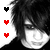 Black-and-white portrait of a person with tousled dark hair, overlaid with red and black heart symbols in four distinct arrangements.