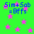 Green background with pink stars and blue text reading "Sim+Sob =Bffs" in four identical quadrants.