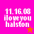 Four display identical text with varying background colors and star symbols; the bottom-left shows a pink star while others show orange