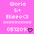 Pixelated text and symbols on a bright pink background with two identical static frames side-by-side.
