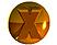 A 4x3 contact sheet of a golden spherical animated icon with an X-shaped symbol, showing frame-by-frame motion across 12 sampled frames.