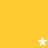 Yellow background with three white star-shaped figures in different positions, one central and two on the right side.
