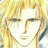 Pixelated static image of a stylized face with light brown hair, dark eyes, and a neutral expression against a yellow and white background.