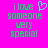 Pixelated text on bright pink background with cyan heart symbol replacing 'love' in left