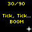 Yellow text and symbols on black background with animated white star-like shapes appearing in different positions across frames.