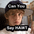 Pixelated image of a person with light brown hair wearing a dark cap, with text overlays reading 'Con Teu' and 'Buy HART' in blocky white letters on black bars.