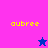 Pixelated image with yellow text 'aubree' on pink and purple backgrounds, featuring a blue star on pink and a pink star on blue.