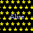 Yellow star pattern on black background with repeated 'Alice' text in light blue, static image with no visible animation changes.